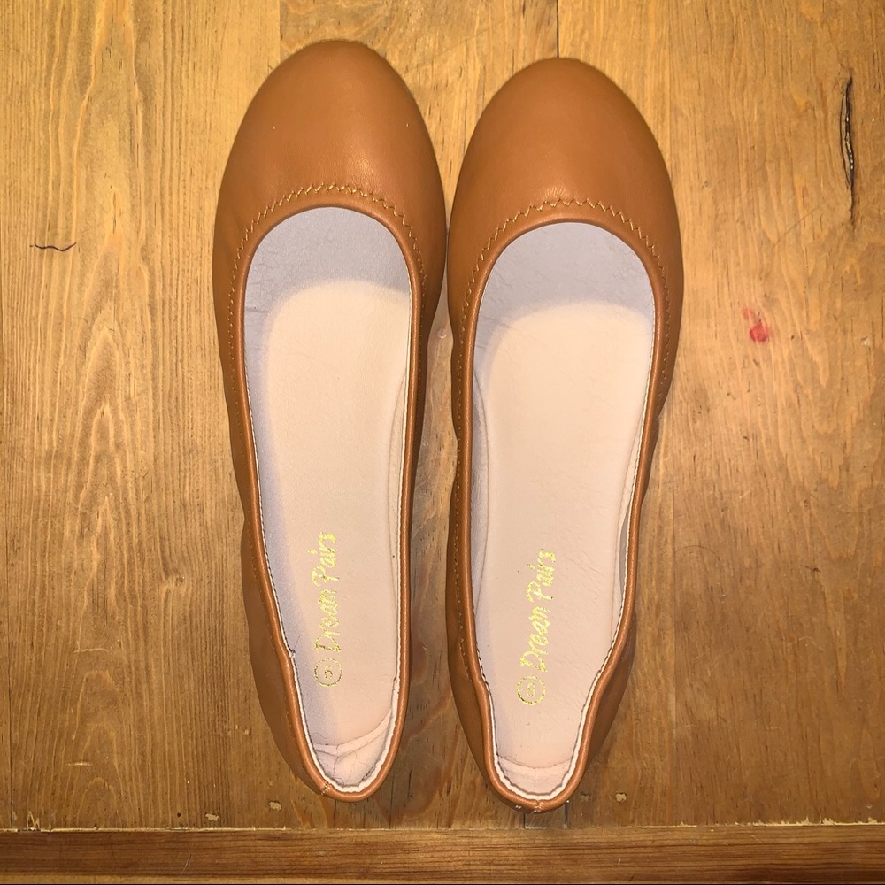 Tan flats size 9